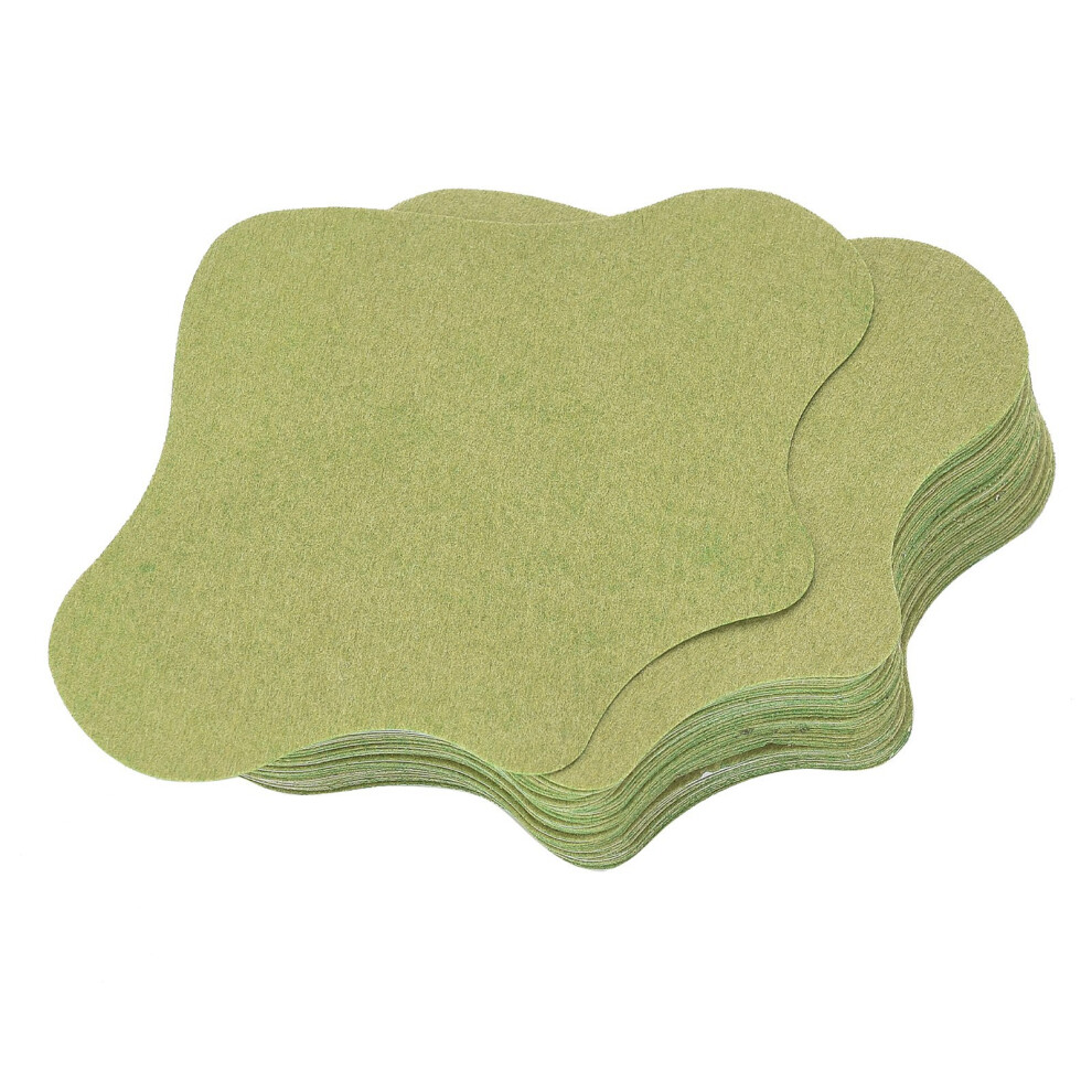 Green 50Pcs Mugwort Knee & Lumbar Hot Moxibustion Body Patches, 12X10cm
