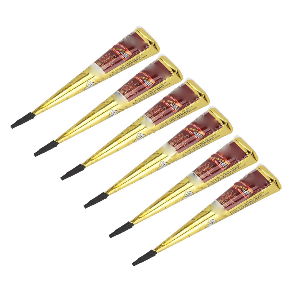 Dark/Red 12Pcs Temporary Tattoo Paste Cone 5-7 Days Body Art