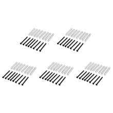 40 Stueck M2.5x32MM E-Gitarre Humbucker Tonabnehmer Hoehenverstellschraube und Feder - Pitch 0.4mm - Schwarz