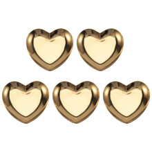 5X Hartvormige Sieraden Serveerschaal Metalen Dienblad Opslag Schik Fruitschaal Thuis Goud