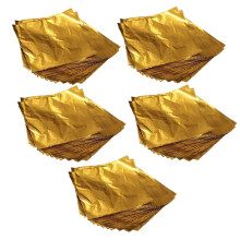 500pcs Square Sweets Candy Chocolate Lolly Paper Aluminum Foil Wrappers Gold