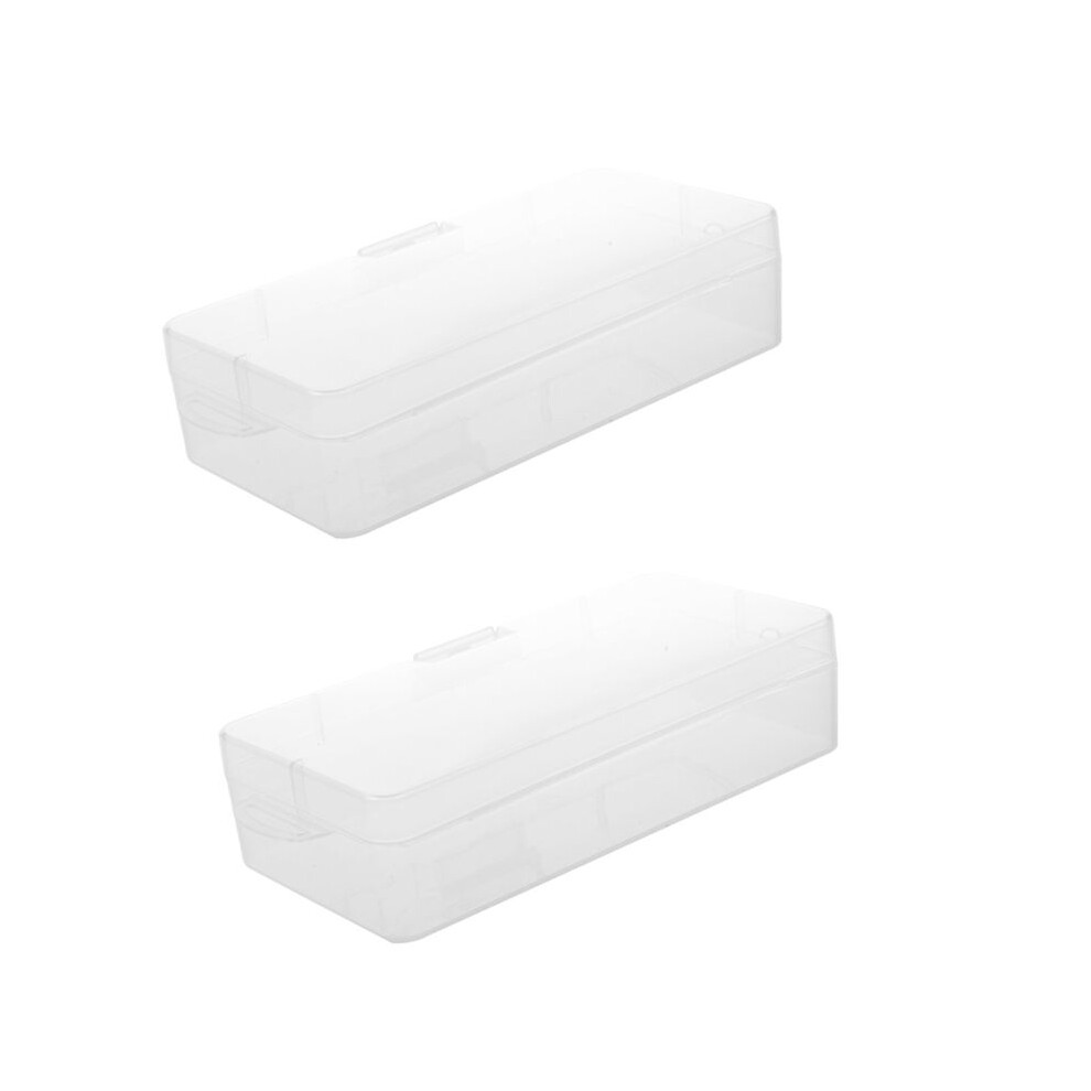 Brecantia 2X Clear Plastic Jewelry Rectangle Case Box Holder Container 18Cm X 8.5Cm X 4.5Cm