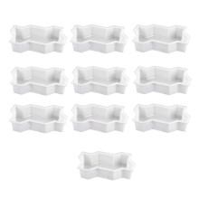10X Three Waveform Garden Path Plastic Concrete Paving Brick Mold Diy Walkway Cement Brick Mold