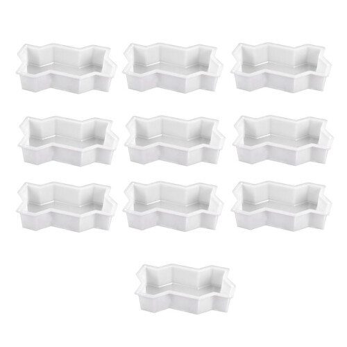 10X Three Waveform Garden Path Plastic Concrete Paving Brick Mold Diy Walkway Cement Brick Mold