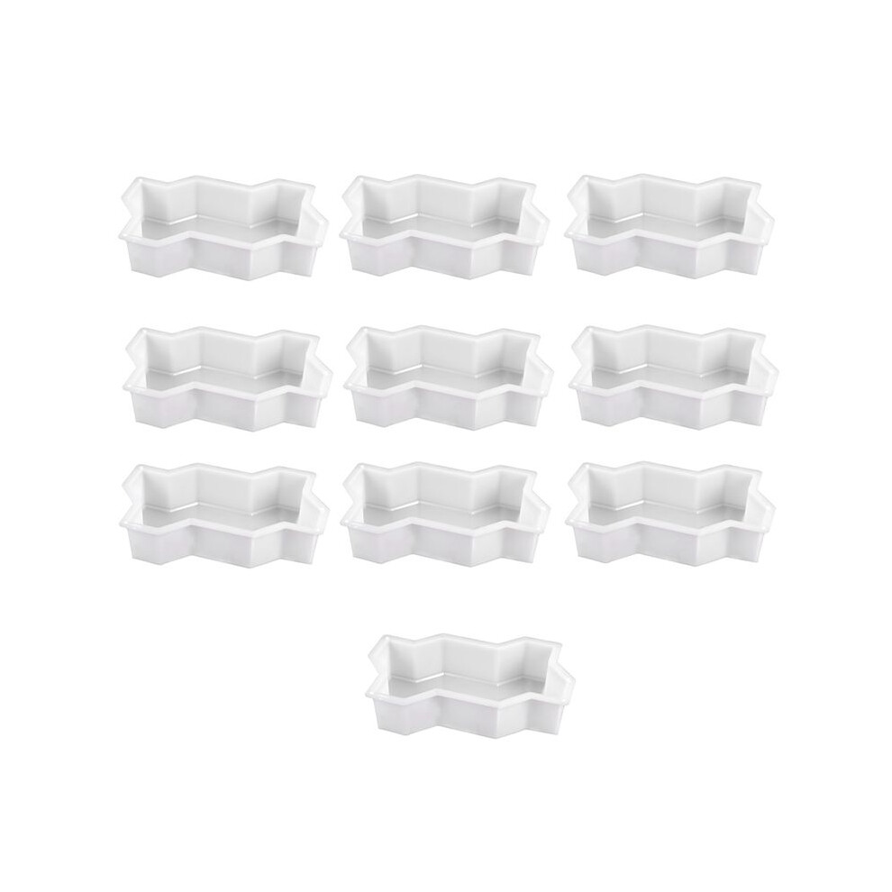 10X Three Waveform Garden Path Plastic Concrete Paving Brick Mold Diy Walkway Cement Brick Mold 6032844040809
