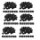 Chair Leg Plastic Blanking End Cap Square Tube Insert Black 20mmx20mm 300pcs 1