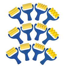 Set med 12 St Sponge Paint Roller Pensel GöR-Det-SjäLv-Barn MåLarborstar Kid Art Painting Tool