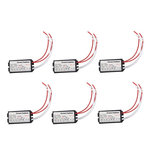 6X 200-250V to 12V Halogen Light Electronic Transformer 50W