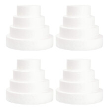 16Er Pack Foam Cake Dummy zum Dekorieren und Hochzeitsdisplay, Skulptur, Modellieren Von DIY-KüNsten, Kinderklasse, Blumen