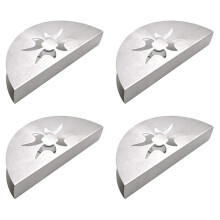 4X Paper Towel Holder Stainless Steel Napkin Holder Fanshaped Container Home Party Dining Table Decoration