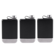 3X 9 Oz Stainless Steel 304 Hip Flask Whiskey Wine Bottle Alcohol Pocket Flagon for Gifts