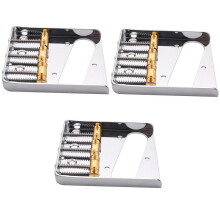 3X Zilver Chroom 3 Koperen Zadelasbakbrug voor Telecaster TELE Elektrische Gitaar