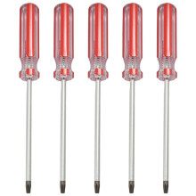5X Kunststoff Griff T20 Sicherheits-Torx Schraubendreher Handwerkzeuge