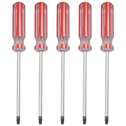 5X Plastic Handle T20 Security Torx Screwdriver Hand Tools
