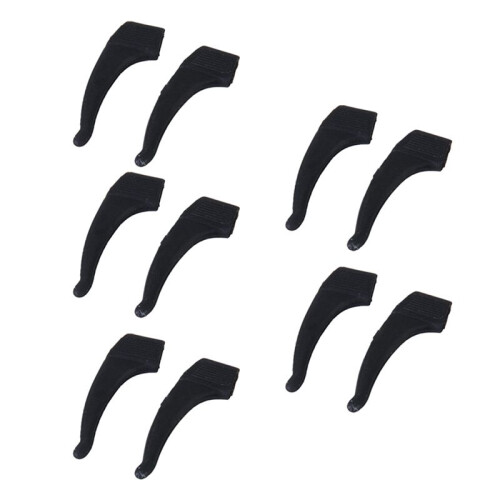 5 Pair Eyeglasses/Sunglasses/Spectacles Eyewear Ear Hook Lock Tip Holder---Black
