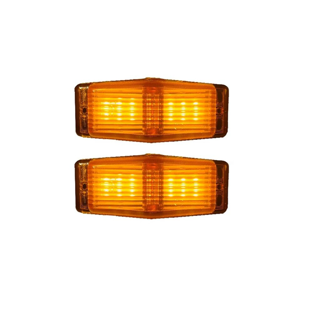 2Pcs Led S Front Double Burner Indicator Lampfor Truck Lorry Front Grill B Light 6032244175965