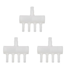 3X Plastique 4 Voies Aquarium OxygèNe Tube Raccord Répartiteur Collecteur Robinet Robinet