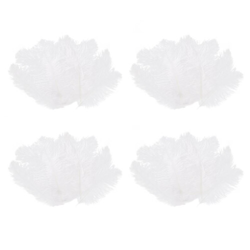 40 Pieces White Natural Ostrich Feather 20-25cm Wedding DIY