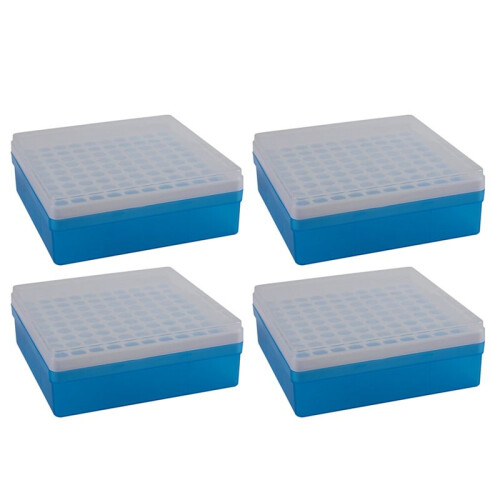4X Plastic Square 100 Positions Laboratory 1.5Ml Centrifuge Tube Case Box