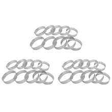 30 Pack Stainless Steel Tart Ring, Heat-Resistant Perforated Cake Mousse Ring, Round Ring Baking Doughnut Tools, 8cm