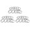30 Pack Stainless Steel Tart Ring, Heat-Resistant Perforated Cake Mousse Ring, Round Ring Baking Doughnut Tools, 8cm 1