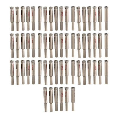 60 Pcs 8mm Diamond Core Drill Bits Ceramic Tile Glass Hole Saw