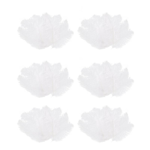 60 Pieces White Natural Ostrich Feather 20-25cm Wedding DIY