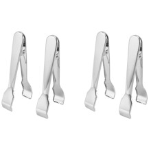 4 Pinces à Glace en Acier Inoxydable ûrDents de Scie pour Seau à Glace GlaçOns Cubes de Sucre Barre de Café Portion de Nourriture