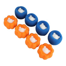 8 Pcs Laundry Hair Remover Ball - 64g, Blue/Orange