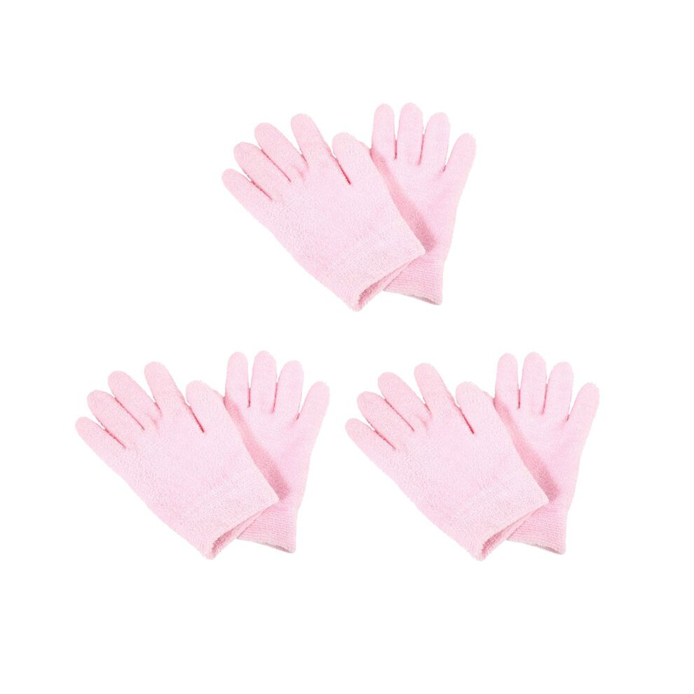 Semoic 6X Moisturizing Gloves Gel Lining Cotton Glove With Essential Oils And Vitamins For Repair Eczema Dry Rough
