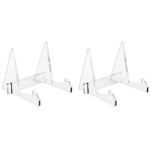 2X Vinyl Record Storage Holder Acrylic Record Display Stand Portable Book Display Stand