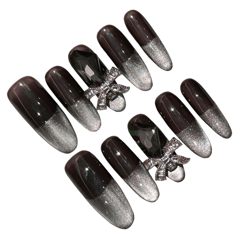 Roc-Electron (M) Lightweight French Gradient Fake Nails For Women