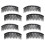 8 Pezzi Plastica 24 Denti Combs Per Lady Nero 1