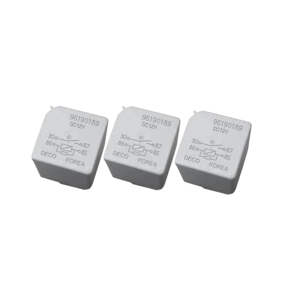 3X Automotive Relay For Optra / Aveo 96190189 Car Relay Grey 4712161865157