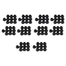 100 Pcs 21mm x 10mm Conical Recessed Rubber Feet Bumpers Pads Black