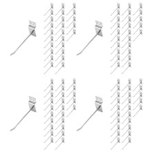 100 x Slatwall Single Hook Pin Shop Display Fitting Prong Hanger 100mm