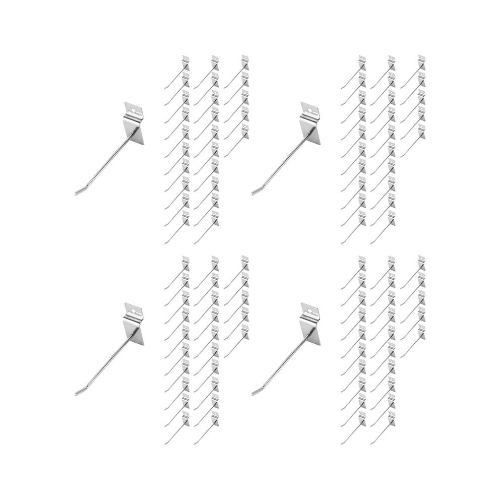 100 X Slatwall Single Hook Pin Shop Display Fitting Prong Hanger 100Mm 6031539847976