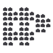 Ethernet Hub Port RJ45 Anti Dust Cover Cap Protector Plug 50Pcs Black