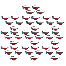 50X Rot und Blau Anaglyphen Dimensional 3D Vision Brille Fuer TV Movie DVD-Spiel