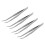 4PC 5.9 Pulgada Largo Tono de Plata Pinzas de Punta Curvada Doblada Forceps Alicates Herramienta de Mano 1