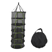 Folding Dry Rack Drying Net for Herbs Hanging Basket Dryer Bag Mesh Herb Drying Net for Flowers Buds Plants - 6 Layers