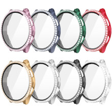 8 Pack Bling Case with Tempered Glass, Shining Diamond Rhinestone Protective Cover for Galaxy Watch 7 40mm