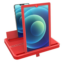 Phone Screen Magnifier with Remote Control, 14/28/42/60 inch Red Mobile Screen Amplifier for All Smartphones