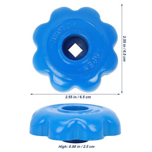 6Stk Blauer Aluminium Handgriff Absperrventil Praktisches Ventil 1