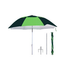 Large Fishing Umbrella with Sand Anchor, Waterproof Sun Protection, Durable ThreeFold Design