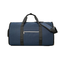 2 in 1 Travel Garment Duffel Bag with Shoe Compartment, Carry On Friendly for Men and Women, Black Blue