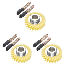 3 pièces W10112253 9706416 brosse moteur W10380496 4162897 mélangeur engrenage à vis sans fin pour support  et 3 paires de brosse moteur
