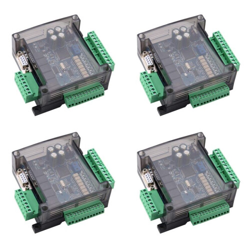 4X FX3U-14MR PLC Industrial Control Board 8 Input 6 Output Programmable Control Relay Output, 24 V PLC Control