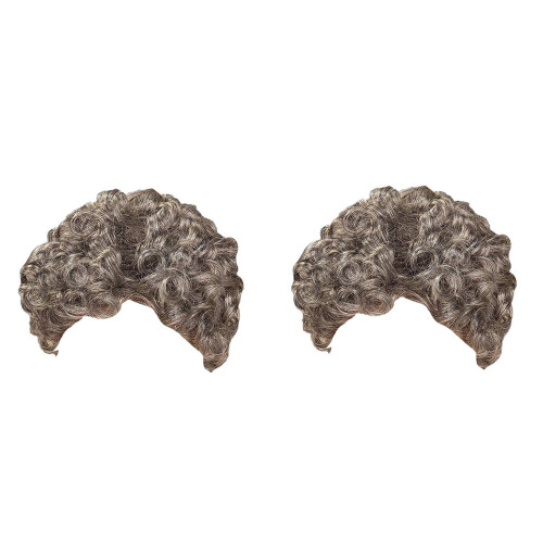 2X Parrucca da Nonna Nel Argento per Mamma Old Lady