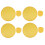 4X Foldable Round Fan-Yellow 1